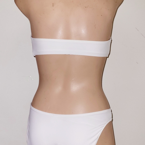 VICTORIA'S SECRET SIZE 4 TOP 6 BOTTOM NEW WHITE HALTER BIKINI VINTAGE SWIMSUIT - Picture 12 of 16